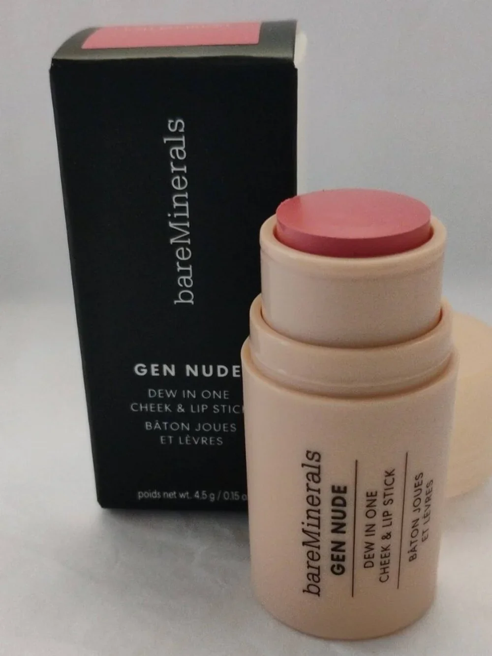 bareMinerals Gen Nude Dew In One Cheek & Lip Stick-'Call My Blush' Full Size-NWT